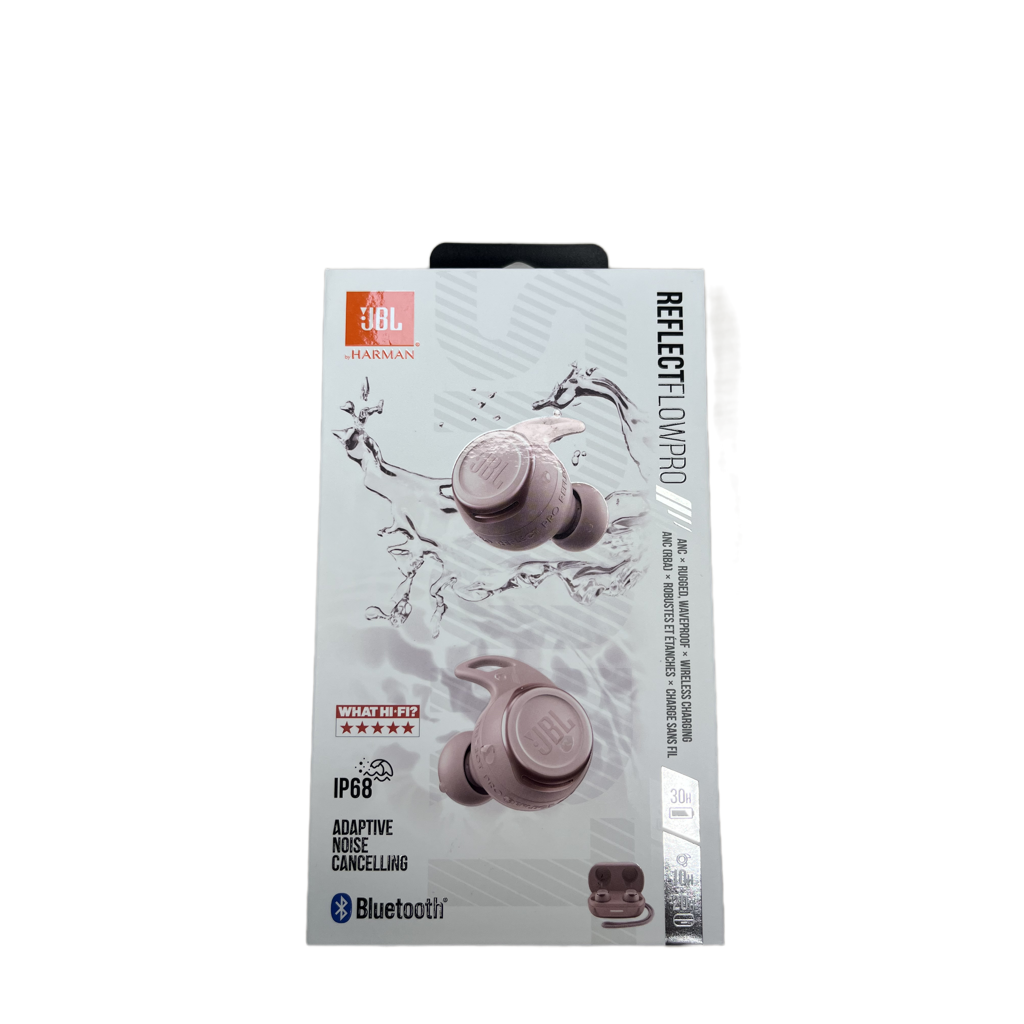 Auriculares True Wireless - JBL Reflect Flow Pro, True Wireless, De botón, BT 5.0, Rosa + Estuche de carga