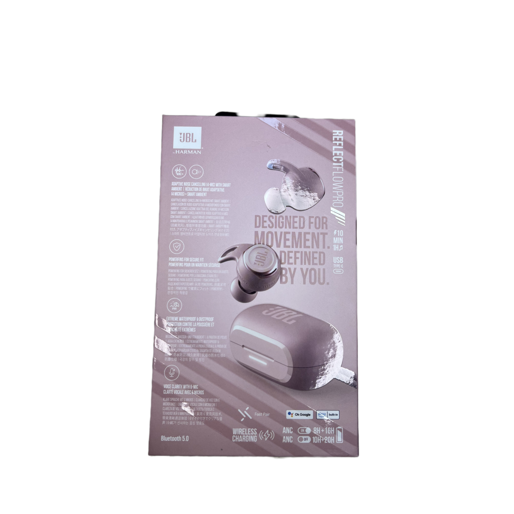 Auriculares True Wireless - JBL Reflect Flow Pro, True Wireless, De botón, BT 5.0, Rosa + Estuche de carga