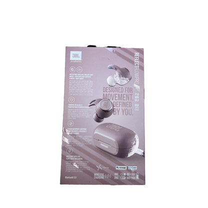 Auriculares True Wireless - JBL Reflect Flow Pro, True Wireless, De botón, BT 5.0, Rosa + Estuche de carga