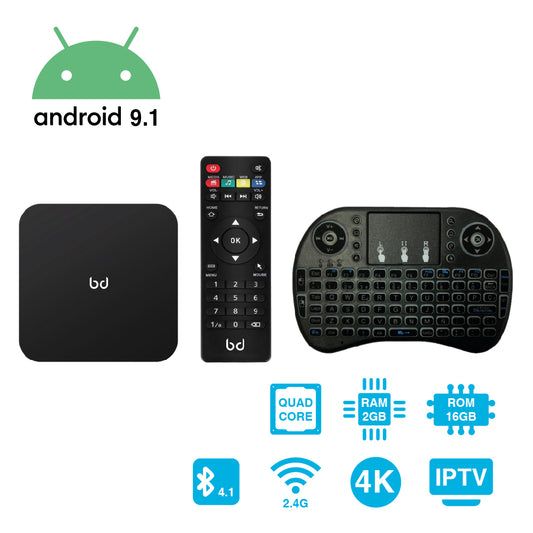 Android TV Quad Core HomeBox BW0041 - 4K - Smart TV - IPTV